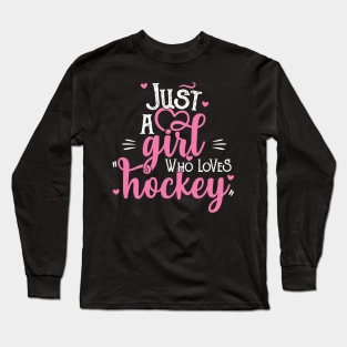 Just A Girl Who Loves Hockey Gift product Long Sleeve T-Shirt